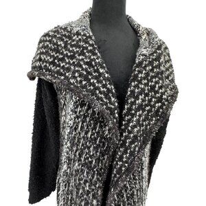 Coldwater Creek Long Cardigan Sweater Women S Shawl Collar Waterfall Chunky Knit